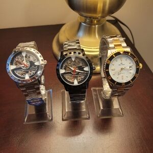 Three Brand New Men's Automatic Watchs